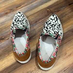Coach Black and White Floral Women's Loafers